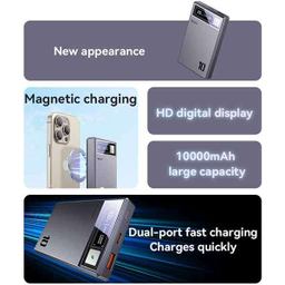 پاوربانک فست شارژ مگ سیف یسیدو مدل YESIDO YP61 15W ظرفیت 10000 میلی آمپر ساعت