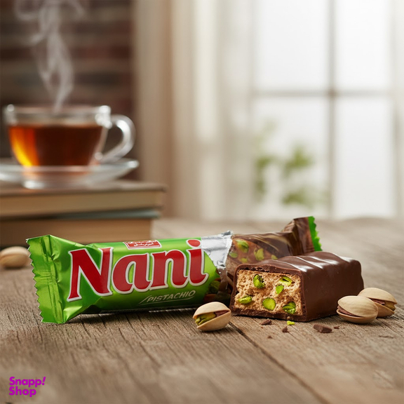 شکلات مغزدار پسته نانی شیرین عسل وزن 45 گرم