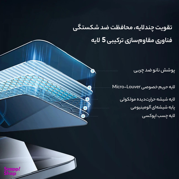 محافظ صفحه نمایش حریم شخصی نیلکین مدل Guardian Privacy مناسب برای گوشی موبایل اپل iPhone 16 Pro به همراه کیت نصب آسان