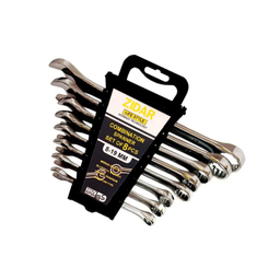 آچار یکسر تخت و یکسر رینگی زیدار کد 2030018 بسته 8 عددی