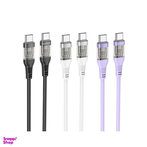 کابل USB-C بروفون مدل BU37 60W طول 120 سانتی متر