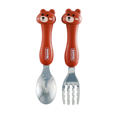 قاشق و چنگال کودک مدل عروسکی طرح خرس