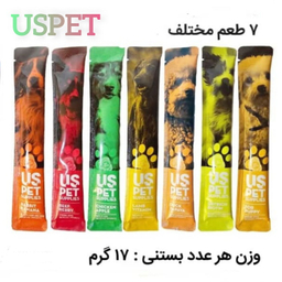 بستنی سگ یو اس پت مدل طعم های مختلف وزن 17 گرم مجموعه 7 عددی