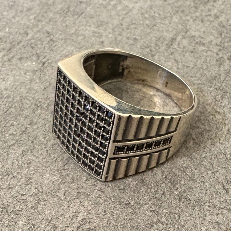 انگشتر نقره مردانه گیرا مدل Square کد G217