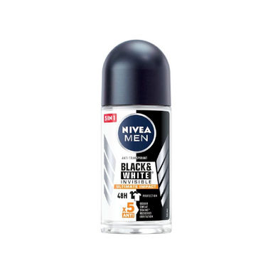 مام رول مردانه نیوآ مدل BLACK & WHITE INVESIBLE ULTIMATE IMPACT حجم 50 میلی لیتر
