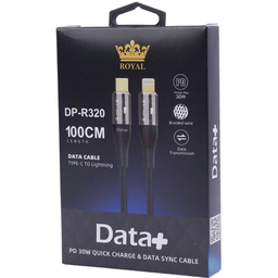 کابل دیتا Type-C به Lightning دیتا پلاس مدل DP-R320 PD 30W 3A طول 1 متر
