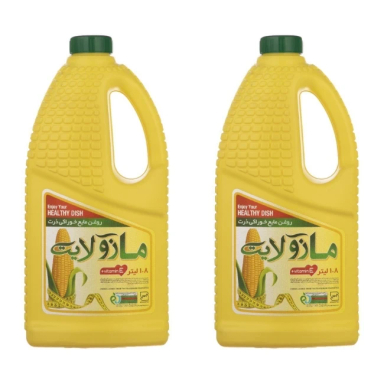 روغن مایع خوراکی ذرت مازولایت حجم 1800 میلی لیتر بسته 2 عددی