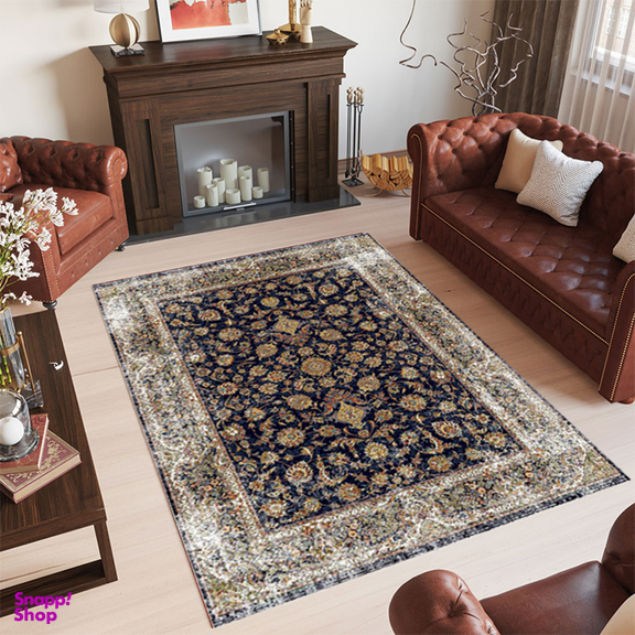 فرش ماشینی چاپی بدون تار و پور هانوکس مدل گلرخ کد HAM.971.1