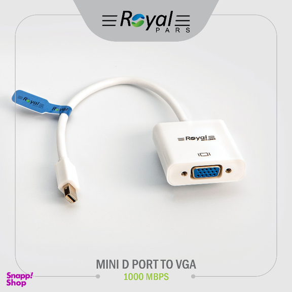 مبدل Mini Displayport به VGA رویال مدل ROY-115