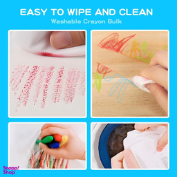 مداد شمعی جادویی نشکن 36 رنگ مدل بادومی