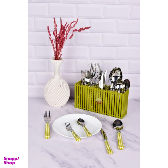سرویس قاشق و چنگال 31 پارچه سی اند اس مدل شطرنجی