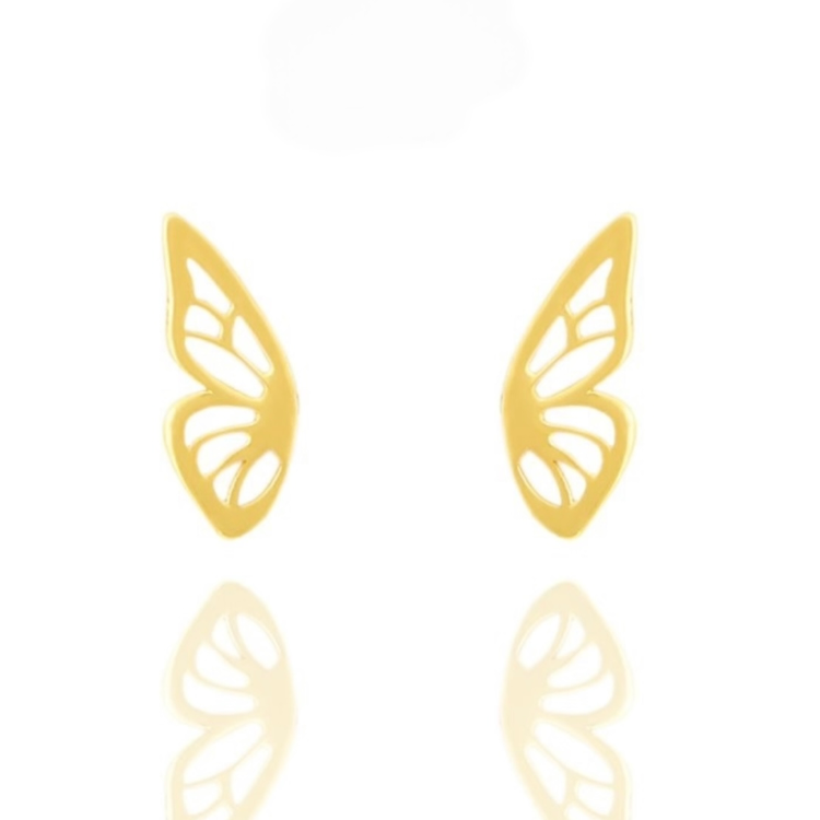 گوشواره طلا 18 عیار زنانه مدل پروانه کد A123