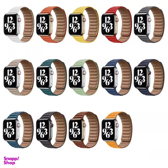 بند گرین مدل Leather Magnets مناسب برای اپل واچ 42/44/45/49 میلی متری