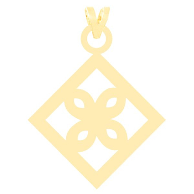 آویز گردنبند طلا 18 عیار زنانه کرابو طرح گل مدل Kr3196