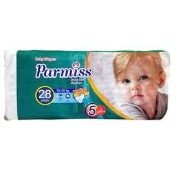 پوشک بچه پرمیس مدل A10 سایز 5 دو بسته 28 عددی