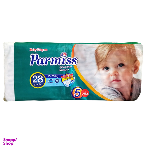 پوشک بچه پرمیس مدل A10 سایز 5 دو بسته 28 عددی