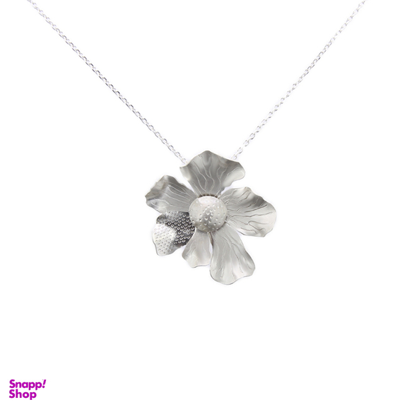 گردنبند زنانه مدل گل شقایق دست ساز مات کد 332 سایز متوسط