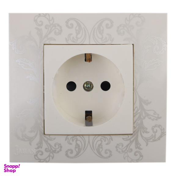 پریز برق ارت دار جهان الکتریک مدل صدف کد J-200415