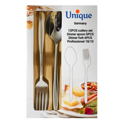 ست قاشق و چنگال 12 پارچه یونیک مدل مای 18/10 کد RAGA