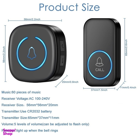 زنگ بی سیم هوشمند مدل Smart b3 مجموعه 2 عددی