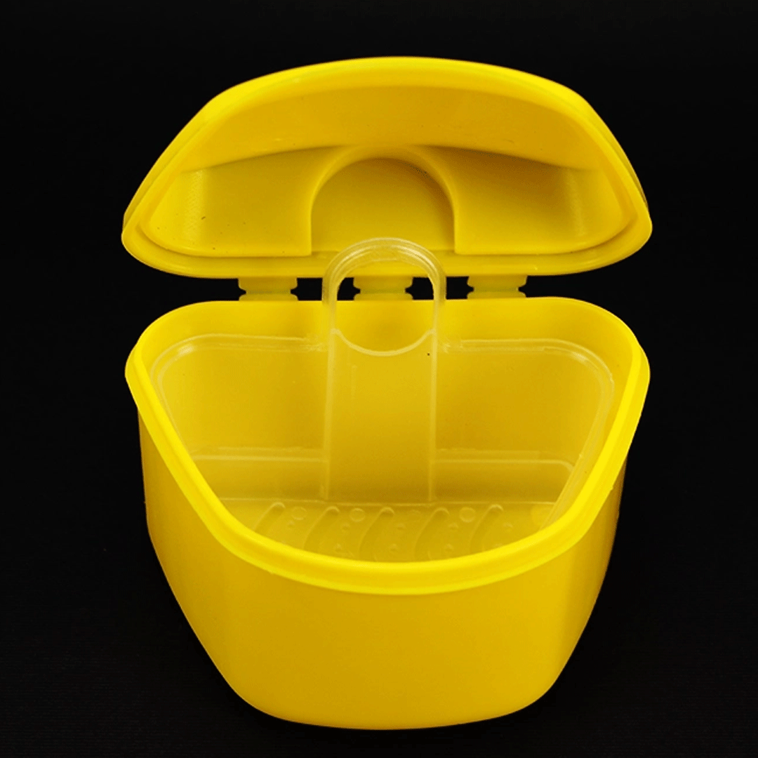 محفظه نگهداری دندان مصنوعی دکتر مید مدل DentureBox رنگ زرد