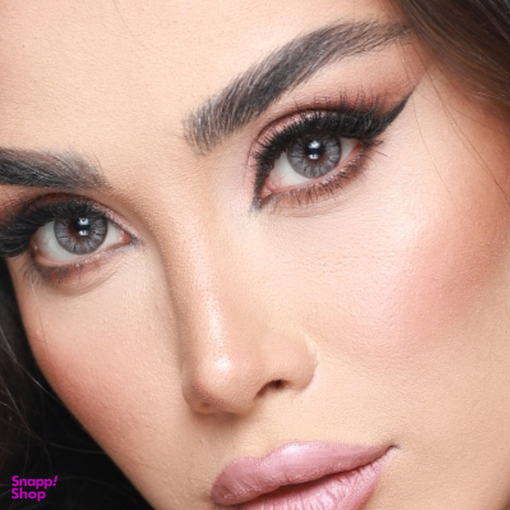 لنز فصلی بیوتی مدل N21OB شماره 206 رنگ طوسی روشن دور مشکی