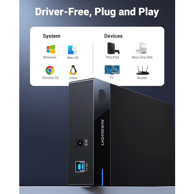 باکس هارد 3.5/2.5 اینچ HDD/SSD USB 3.0 یوگرین مدل US222