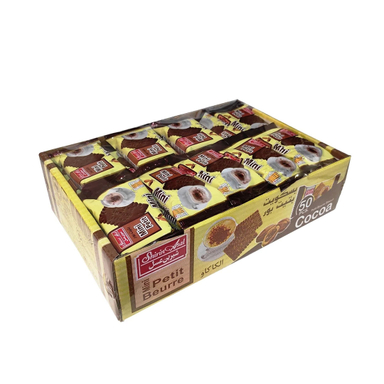 بیسکویت پتی بور با طعم کاکائو وزن 13 گرم مجموعه 50 عددی