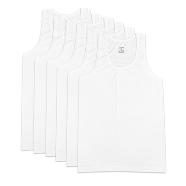 زیرپوش رکابی مردانه کلونت کد U104-6X رنگ سفید بسته 6 عددی