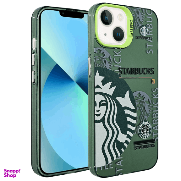 قاب گوشی موبایل مدل استاربکس کد کافی مناسب برای اپل iPhone 13 / 14