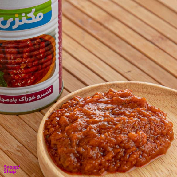 کنسرو خوراک بادمجان مکنزی وزن 380 گرم بسته 12 عددی