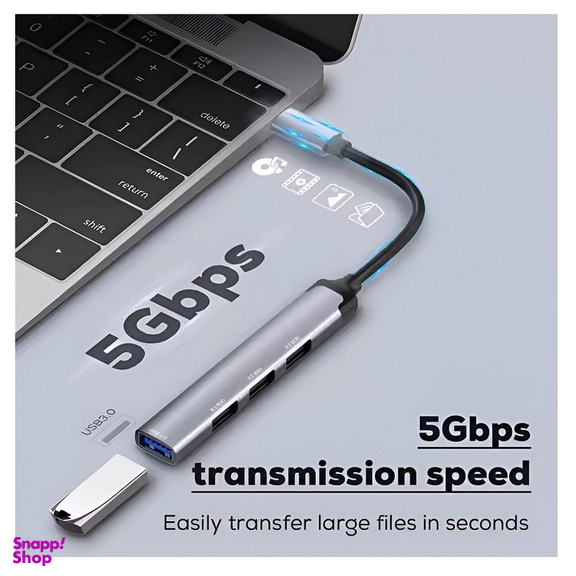 هاب 4 پورت USB-C الدینیو مدل DS-34U