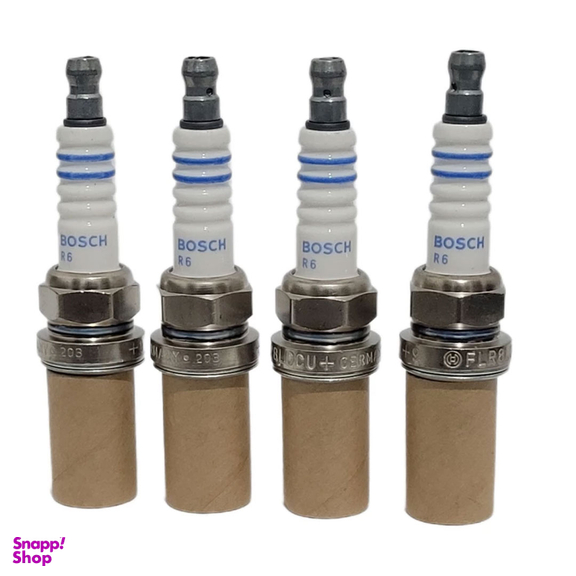 شمع خودرو بوش دو پلاتین پایه کوتاه مدل FLR8LDCU+9 بسته 4 عددی