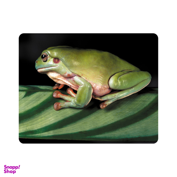 ماوس پد اطلس آبی طرح برگ و قورباغه مدل T2171