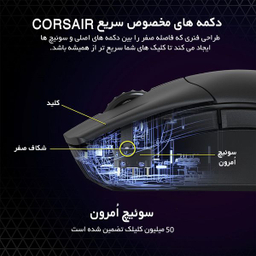 ماوس بی سیم مخصوص بازی کورسیر مدل SABRE PRO RGB WIRELESS