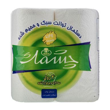 دستمال کاغذی رولی سه لایه چشمک بسته 4 عددی