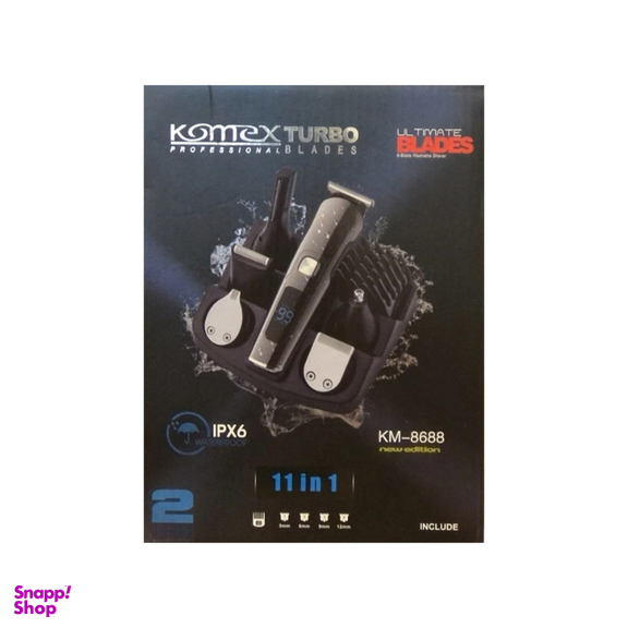 ماشين اصلاح سر و صورت 11×1 کومکس مدل TURBO Km-8688