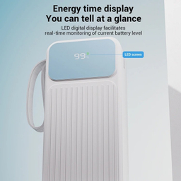 پاوربانک پی زد ایکس مدل V30 Fast Charge 22.5W Cabled ظرفیت 20000 میلی آمپر ساعت
