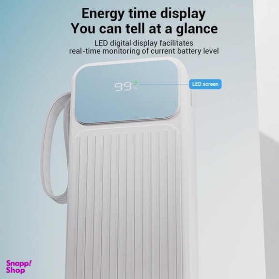 پاوربانک پی زد ایکس مدل V30 Fast Charge 22.5W Cabled ظرفیت 20000 میلی آمپر ساعت