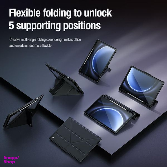 کیف کلاسوری نیلکین مدل Camshield Bumper Flip Folding مناسب تبلت سامسونگ Galaxy Tab S9 Fe Plus