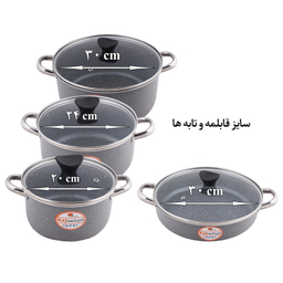 سرویس پخت و پز 8 پارچه کاج نچسب مدل روژان