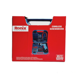 پیچ گوشتی شارژی رونیکس کد 8572 مجموعه 49 عددی