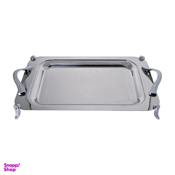 سینی بزرگ استیل پایه دار براق کد 4022