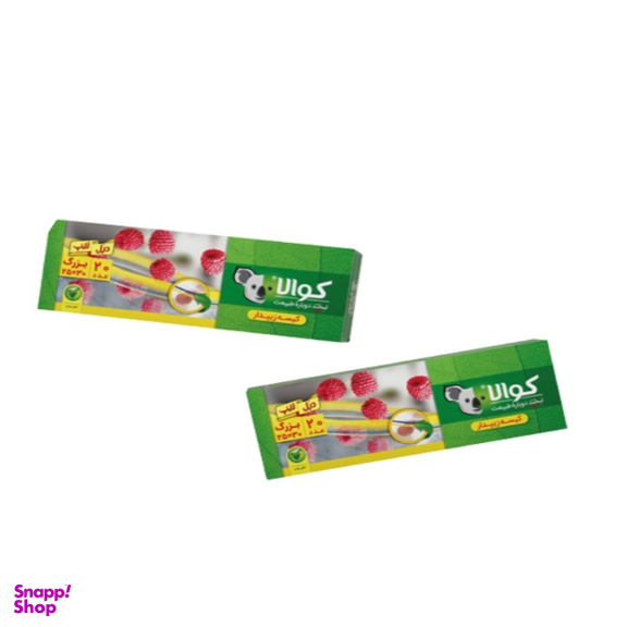 کیسه زیپ دار کوالا سایز 25×30 سانتی متر مجموعه 2 بسته 20 عددی