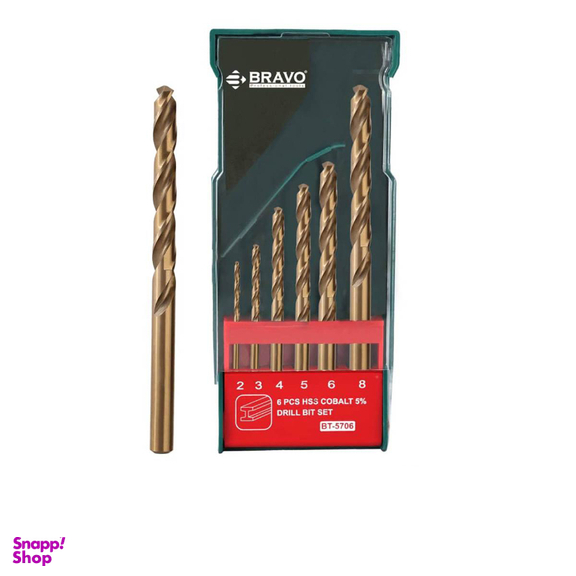 مته 5 درصد کبالت براوو کد BT-5706 مجموعه 6 عددی
