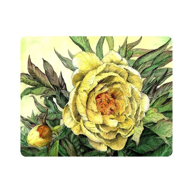 ماوس پد اطلس آبی طرح نقاشی گل مدل T1844