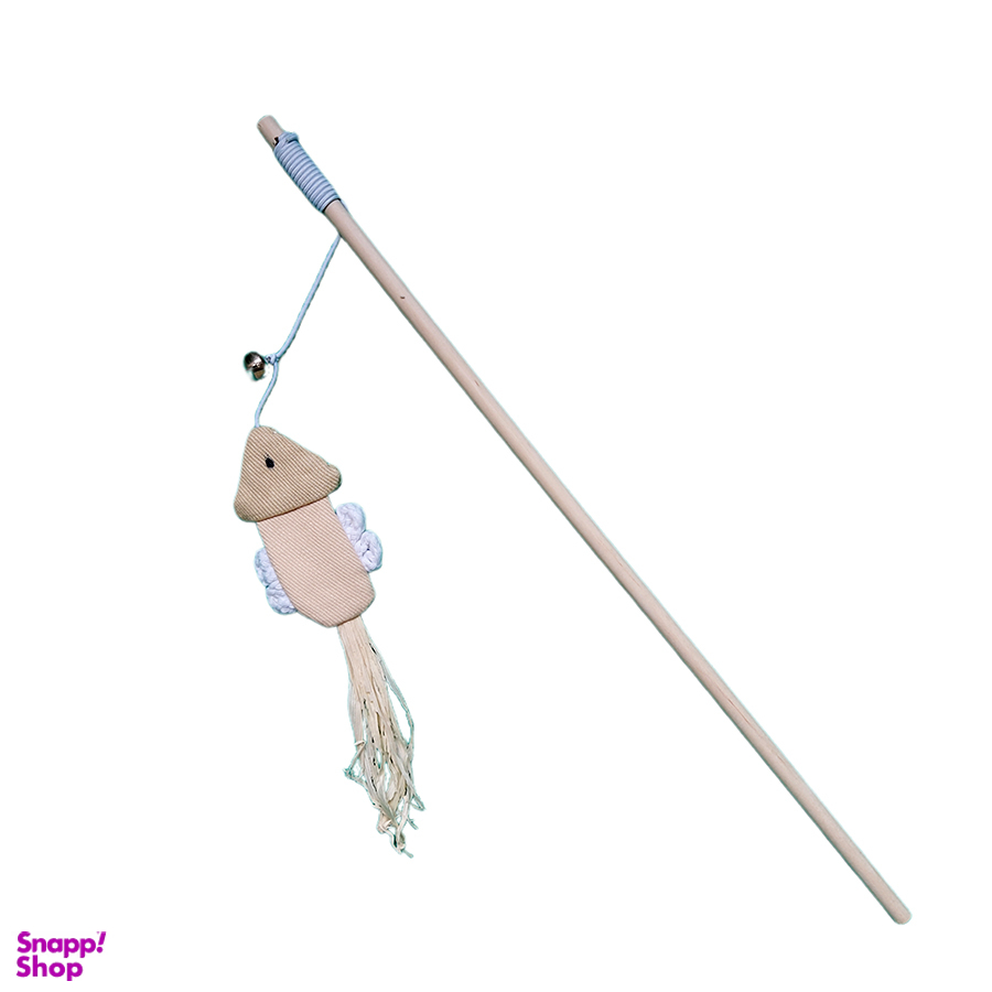 اسباب بازی گربه و سگ مدل چوب بازی طرح ماهی پر دار کد 65