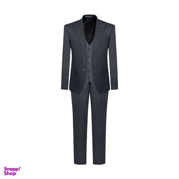 کت شلوار کمبین کج راه مدل ژیله دورو کد 1448 رنگ ذغالی