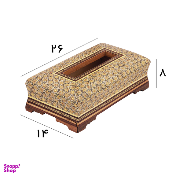 جعبه دستمال کاغذی خاتم کاری کد 24900021