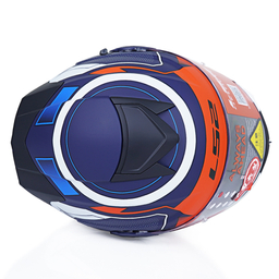 کلاه کاسکت فک متحرک ال اس تو مدل ls2 of345-5 رنگ آبی نارنجی به همراه کاور